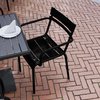 Flash Furniture Black All-Weather Steel Dining Chair XU-CH-10318-ARM-BK-GG